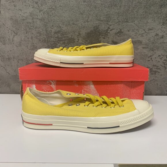 Converse Chuck Taylor Low Top Ox, Desert Gold/Navy/Gym Red, 11 Men/13 Women - Picture 2 of 6